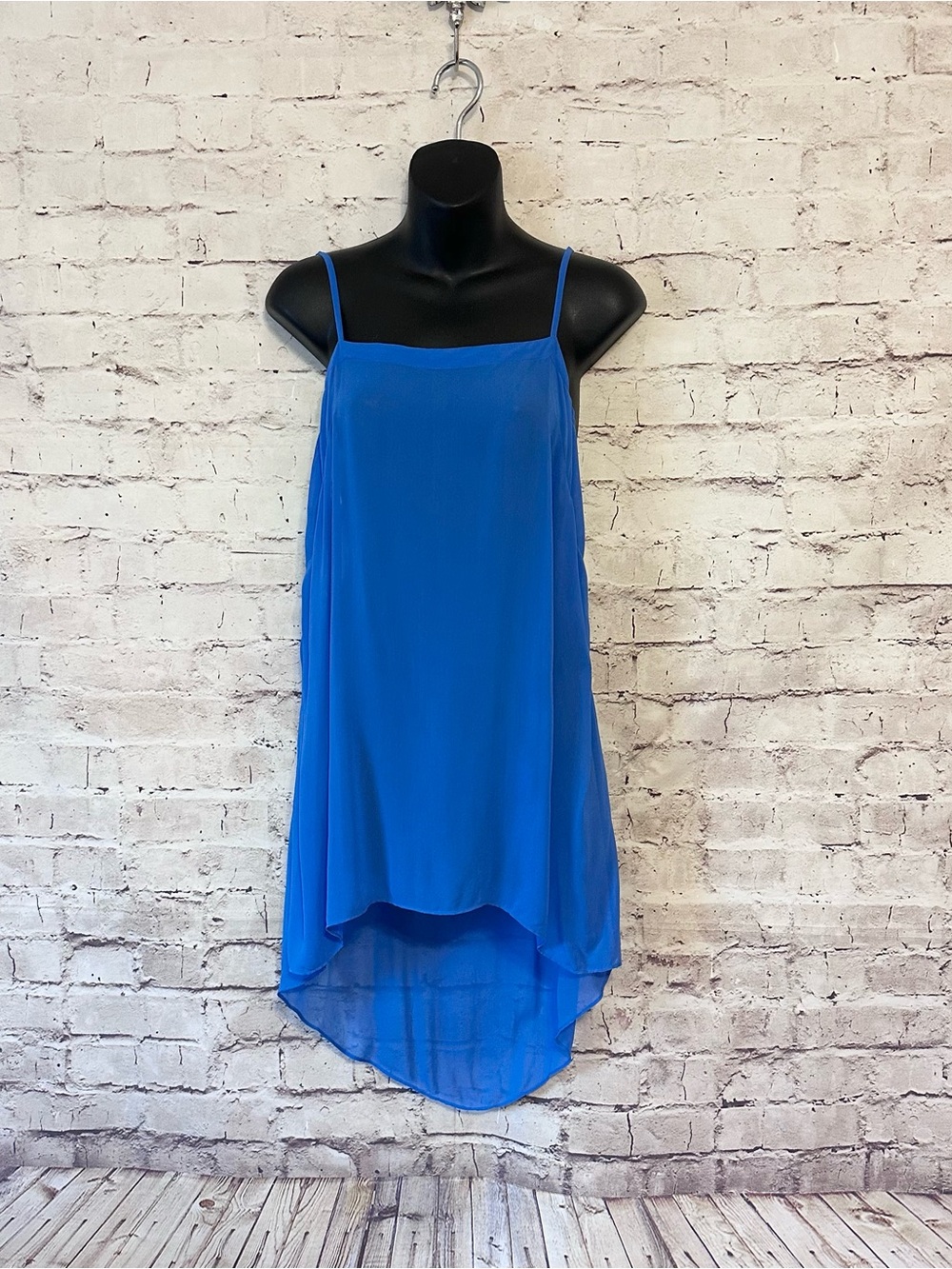 Isabel Marant Electric Blue Spaghetti Strap High-Low Dress